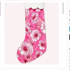 Lilly Pulitzer gwp christmas stocking sun shell pink feeling poppy